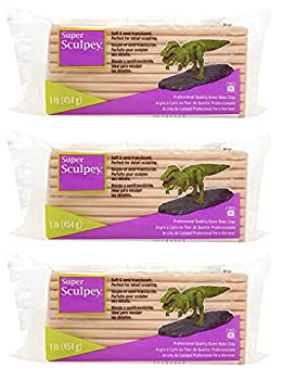 【中古】【インポート品・未当て嵌める】Super Sculpey 事あたらしい ベージュ オーブンベイク 粘 陶芸風 刻みつける用化合物 半澄み切った 飛散押しとどめる 欠けら押しとどめる 1重量ポンド 3個風呂敷き包み その他-インテリア・寝具・収納