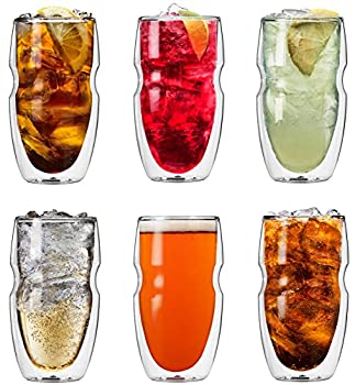 【中古】【輸入品・未使用】Ozeri Serafino Double Wall Insulated Iced Tea and Coffee Glasses%カンマ% 16-Ounce%カンマ% Set of 6 by Ozeri|ムジカ&フェリーチェ店