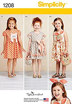 【中古】【インポート品・未当て嵌める】Simplicity Creative Patterns 1208 Child\u0027s Dresses%ｶﾝﾏ% Purses and Headband%ｶﾝﾏ% A (3-4-5-6-7-8) by Simplicity Creative Patterns