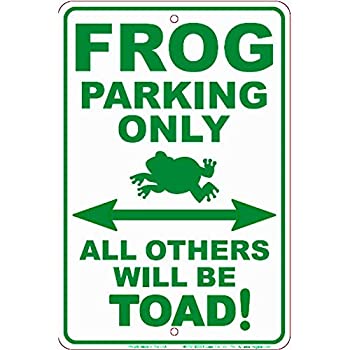 【中古】【輸入品・未使用】サイン 4 Fun Spsf Frog、小さな駐車標識