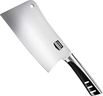 【中古】【インポート品・未当て嵌める】Utopia Kitchen 17.7Cm (7 in) のステンレス鋼スチール写真製クリーヴァ - 大まかない方 - 肉切りまかない方 - 身寄りの勝手もと、食べ物屋で多目的に受け入れる可
