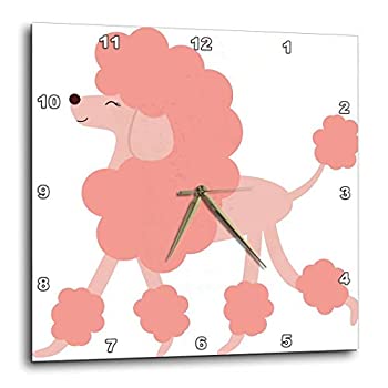 【中古】【輸入品・未使用】3dRose DPP_1245_1 かわいいピンクのプードル壁掛け時計 10×10インチ|ムジカ&フェリーチェ店