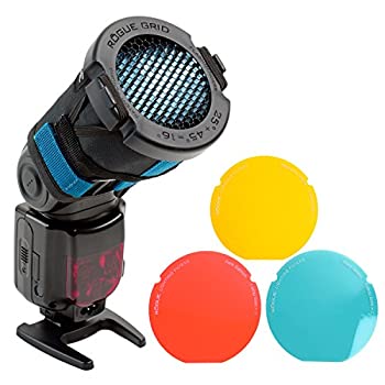 【中古】【インポート品・未当て嵌める】Rogue Photographic Design ROGUEGRID2 Flash Grid 3-インチ-1 Stacking System%ｶﾝﾏ% 3 Gel Starter Set Included (Black/White)