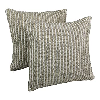 【中古】【輸入品・未使用】Blazing Needles 20-inch Woven Look Rope Corded Pillow ( Set of Two )