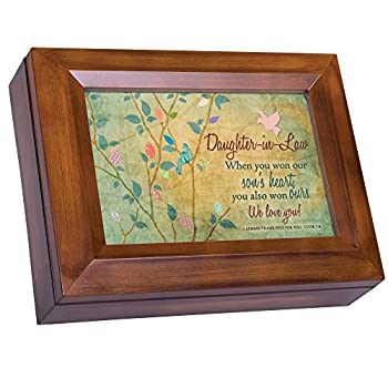 【中古】【インポート品・未当て嵌める】Daughter-インチ-Law We Love You Wood Finish Jewellery Music Box - Plays Tune You Are My Sunshine その他-インテリア・寝具・収納