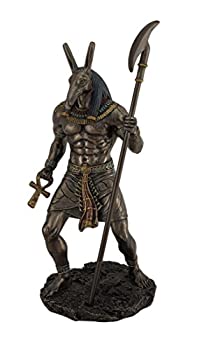 【中古】【輸入品・未使用】Resin Statues古代エジプトジャッカル神Anubisブロンズ仕上げStatue 5?X 10?X 4.5インチブロンズモデル# wu76637?a4