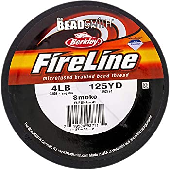 【中古】【輸入品・未使用】Beadsmith Fireline 編組ビーズスレッド 6ポンド 125ヤード スモークグレー|ムジカ&フェリーチェ店