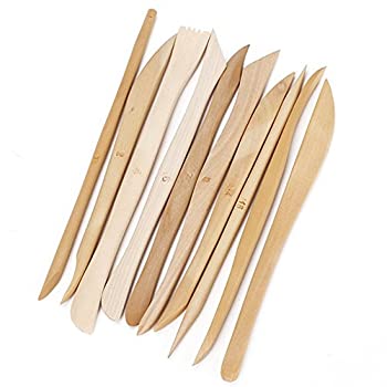 【中古】【輸入品・未使用】COMI 10pcs Wooden Polymer Clay Pottery Play Dough Modeling Tools by COMI|ムジカ&フェリーチェ店