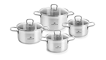 【中古】【輸入品・未使用】Gerlach Brava Saucepan Set%カンマ% Stainless Steel%カンマ% 24 cm%カンマ% Silver%カンマ% 54 x 28 x 21 cm 8 Units|ムジカ&フェリーチェ店