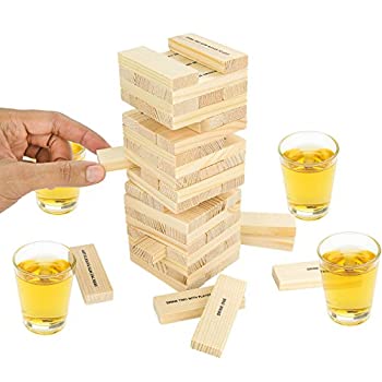 【中古】【輸入品・未使用】Fairly Odd Novelties Dunken Blocks Shot Glass%ｶﾝﾏ% Brown by Fairly Odd Novelties [並行輸入品]