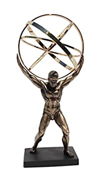 【中古】【輸入品・未使用】Atlas Carrying the Celestial Spheres Statue 9?Inch Tall