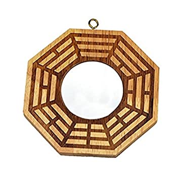 【中古】【輸入品・未使用】(イスイ)YISHUI 風水置物 風水グッズ 八卦鏡 凸 木製 開運 お守り 護符 feng shui (凹) [並行輸入品]