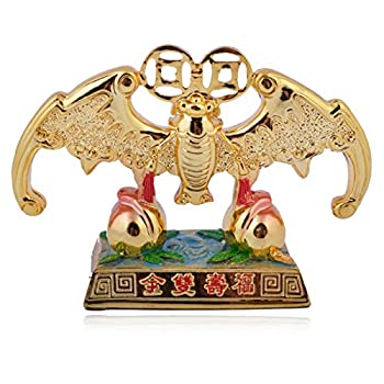 【中古】【輸入品・未使用】(イスイ)YISHUI 風水置物 住宅の置物 蝙蝠 こうもり 樹脂製 金運アップ 開運 お守り feng shui C1021 [並行輸入品]