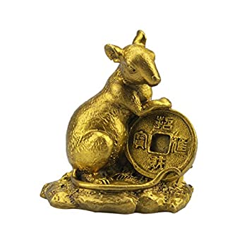 【中古】【輸入品・未使用】(イスイ)YISHUI 風水置物 住宅の置物 鼠 ネズミ 銅製 金運アップ 開運 お守り feng shui M5026 [並行輸入品]｜ムジカ＆フェリーチェ店