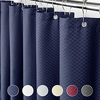【中古】【インポート品・未当て嵌める】(イーフォーカーテン) Eforcurtain 手ごわい ワッフルシャワーカーテン 泊まり致しかた 雨合羽 防真菌 二階建てバスお座敷の引き幕出どころ 72Wx72L 青色 バス用品-シャワーカーテン-日用品雑貨・文房具・手芸