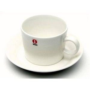 【中古】【インポート品・未当て嵌める】イッタラ ティーマ お茶優勝杯＆ソーサーセット 白いこと 生きて行く設備 室内装飾 雑貨 キ [並行輸入品]