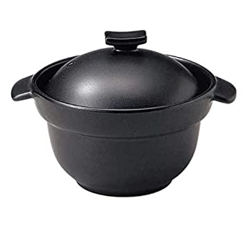 【中古】【インポート品・未当て嵌める】43-09036 萬古焼 黒つや消し1合炊き田の実釜 所帯設備 膳立て設備 [並行輸入品]