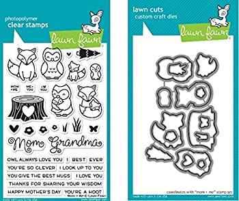 【中古】【インポート品・未当て嵌める】Lawn Fawn Mom + Me Clear Stamp and Die Set - Includes One Each of LF1134 Stamp \u0026 LF1135 Die - Bundle Of 2 by Lawn Fawn