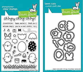 【中古】【インポート品・未当て嵌める】Lawn Fawn Chirpy Chirp Chirp Clear Stamp and Die Set by Lawn Fawn