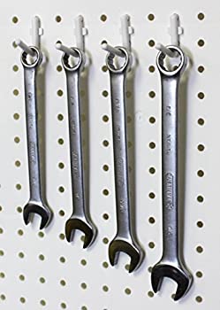 【中古】【輸入品・未使用】Wall Peg フックキット ? 100L 特許取得済ロッキングペグボードフック ツールストレージ ガレージオーガナイザー 選択B/W (100、ホワイト)