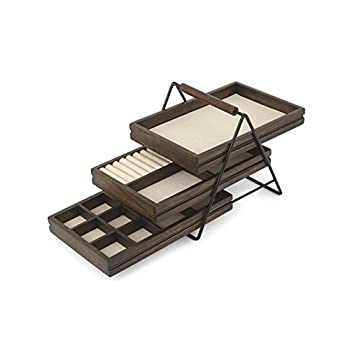 【中古】【輸入品・未使用】umbra アクセサリー収納 TERRACE JEWELRY TRAY(テラス ジュエリートレイ) ウォルナット 21004037048|ムジカ&フェリーチェ店