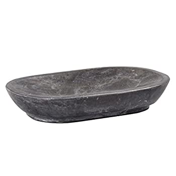 【中古】【輸入品・未使用】Creative Home 74816 本物のチャコール大理石石けん皿 ダークグレー 長さ3-7/8インチ x 幅5-3/4インチ