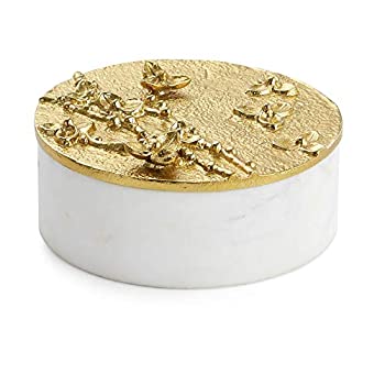 【中古】【輸入品・未使用】Michael Aram ビタースイート トリンケットボックス ゴールドトーン/ホワイトマーブル(123007)｜ムジカ＆フェリーチェ店