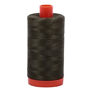 【中古】【輸入品・未使用】Aurifil Mako コットン糸 無地 50wt 1422ヤード ダークグリーン