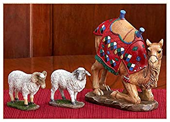 【中古】【輸入品・未使用】Three Kings Gifts Kneeling Camel and Two Awassi Sheep - For 25cm Real Life Nativity