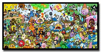 【中古】【輸入品・未使用】アドベンチャータイムのキャラクター漫画アートシルクポスター壁の装飾の24x36インチ [並行輸入品]