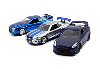 【中古】【輸入品・未使用】Jada Toys Fast & Furious 1:55 Diecast ASST Nissan GTR Nissan Skyline GTR SLV Vehicle (3 Pack)%ｶﾝﾏ% Blue [並行輸入品]