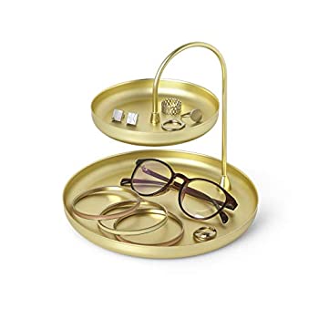 【中古】【インポート品・未当て嵌める】umbra 宝飾品納める 宝飾品お盆 小物入れもの クセサリー納める 金管楽器 L POSE 21009707104
