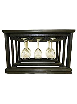 【中古】【輸入品・未使用】Mini Stack Glass Rack Wine Rack for 15 Wine Glasses - Fully Assembled - Midnight Black Stain 141［並行輸入］