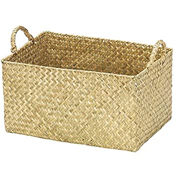 【中古】【輸入品・未使用】山下工芸(Yamasita craft) シーグラスバスケット 両手付 角