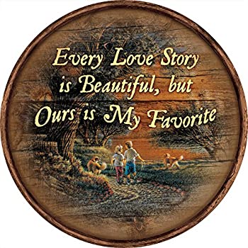 【中古】【輸入品・未使用】Love Story 21?%ﾀﾞﾌﾞﾙｸｫｰﾃ% Round Wood Sign by Terry Redlin