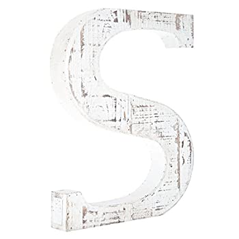 【中古】【輸入品・未使用】アンティーク調ホワイトアルファベット壁飾り/ Free Standingモノグラム文字%ﾀﾞﾌﾞﾙｸｫｰﾃ% s %ﾀﾞﾌﾞﾙｸｫｰﾃ%｜ムジカ＆フェリーチェ店
