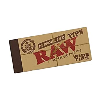 【中古】【インポート品・未当て嵌める】5冊仕掛ける RAW NATURAL HEMP＆COTTON ROLLING WIDE TIPS ファースト 無漂白剤ローチ 巻き葉巻きタバコ用ろ波器 5 booklets [並行輸入品]