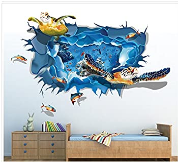 【中古】【輸入品・未使用】3D 壁が窓に早変わり！ 賃貸部屋OK！ ビーチ　ウォールステッカー ウォールペーパー シール 模様替え 剥がせる ヨーロッパ 風景 景色 海 お洒落｜ムジカ＆フェリーチェ店