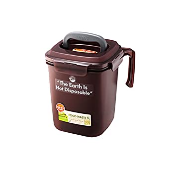 【中古】【インポート品・未当て嵌める】[鍵を掛けるアンド鍵を掛ける] Lock＆Lock Food Waste Bin 密閉型 身寄り用生くず物取り計らう機 3L [並行輸入品] (Brown)