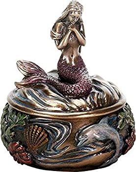 【中古】【輸入品・未使用】Summit Collection Art Nouveau Holding Hand Over Chest Resin Mermaid Trinket Box|ムジカ&フェリーチェ店