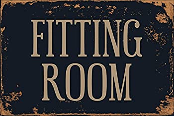 【中古】【輸入品・未使用】Fitting Room 8?%ダブルクォーテ% x 12?%ダブルクォーテ%ヴィンテージアルミレトロメタルサインvs487|ムジカ&フェリーチェ店