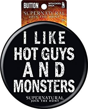 【中古】【インポート品・未当て嵌める】Ata-Boy Supernatural ...Hot Guys and Monsters Giant Button with Easel [並行輸入品]