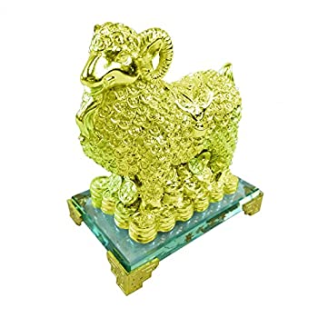 【中古】【輸入品・未使用】hongville Traditional Chinese Feng Shui Decor Fortune富繁栄Decorative Statue ゴールド HV-FS-Gold-Sheep｜ムジカ＆フェリーチェ店