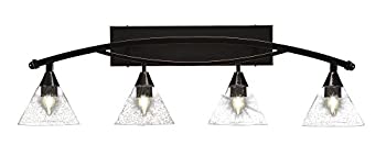 【中古】【輸入品・未使用】Toltec照明Bow 4ライトBath Bar with 7?%ﾀﾞﾌﾞﾙｸｫｰﾃ%バブルガラス｜ムジカ＆フェリーチェ店