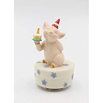 【中古】【輸入品・未使用】Cosmos Gifts 80134 誕生日 豚 ミュージカル ホワイト｜ムジカ＆フェリーチェ店