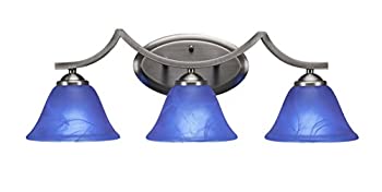 【中古】【輸入品・未使用】Toltec照明Zilo 3ライトBath Bar with 7?%ダブルクォーテ%ブルーイタリアガラス|ムジカ&フェリーチェ店