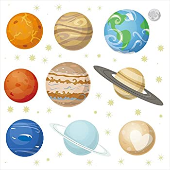 【中古】【輸入品・未使用】宇宙・惑星☆ シール式ウォールステッカー宇宙・惑星☆ シール式ウォールステッカー ウォールステッカー 飾り 90&times;90cm プラネット 地球 アース｜ムジカ＆フェリーチェ店