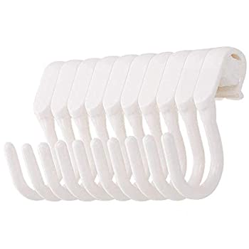 【中古】【輸入品・未使用】trycooling 10個パックプラスチックSシェイプフックハンギング服タオルフックホワイトforバスルームキッチン