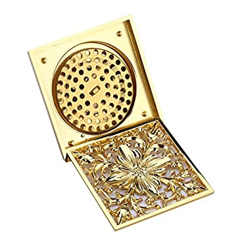 【中古】【インポート品・未当て嵌める】アンティーク金管楽器まっ四角床水抜きシャワー地びた水切り器 ストレーナーフィルター付き添い人 水抜き溝 洗い濯ぎ 二階建てバスお部屋 洗面用むき その他-インテリア・寝具・収納