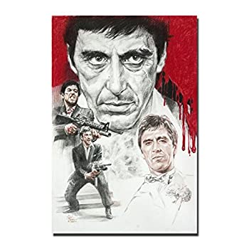【中古】【輸入品・未使用】アル・パチノ・スカルフェイス驚くべきポスターアート・シルク映画ポスター 24x36インチ [並行輸入品]
